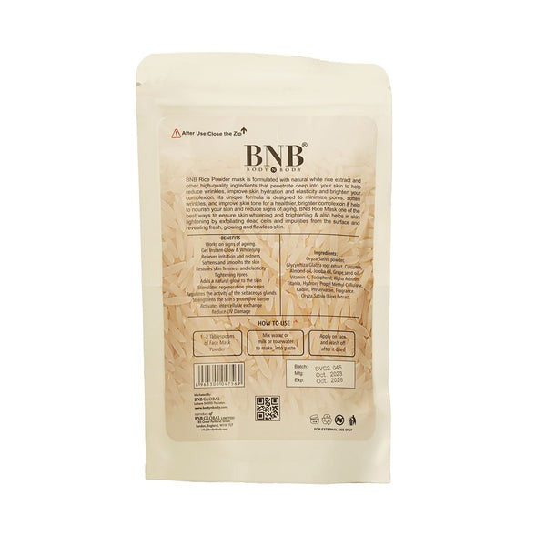 BNB Rice Extract Bright & Glow Kit (Rice Face Wash + Rice Scrub + Rice Mask)